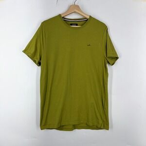 Oxford Mens Olive Green Pima Cotton Crewneck Short Sleeve T-Shirt Embroidered